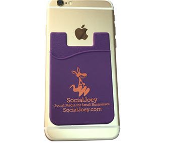 Silicone phone card wallet
