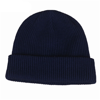 Winter Ribbed Roll Up Knitted Beanie Hat