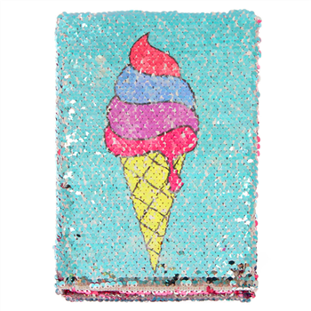 Unicorn Shiny Reversed Sequin Notebook Journal