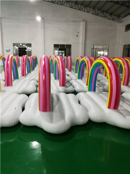 Inflatable Rainbow Cloud Pool Float 