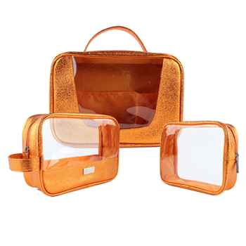 3 Pack PVC Cosmetic Bags 