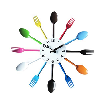 Kitchen Wall Clock 3D Art Decorative Clock