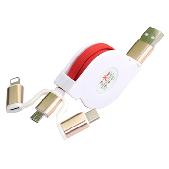 3 in 1 Telescopic Mobile Data Cable