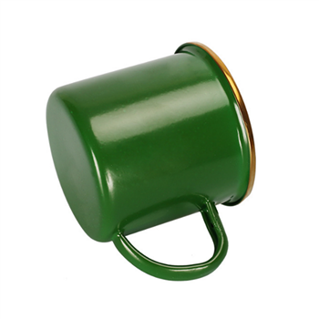 Gold-rimmed Enamel Cup 