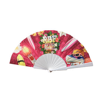 Plastic and Fabric folding fan 