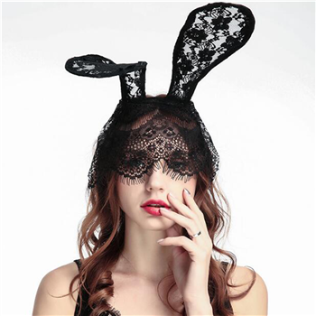 Lace Rabbit Ears for Halloween 