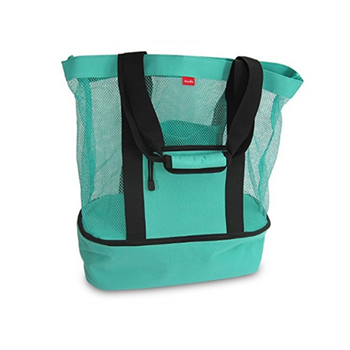  Mesh Beach Tote Bag with Cooler 