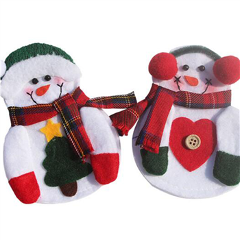 Christmas Snowmen Knife and Fork Bag