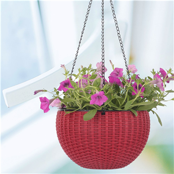 Hanging Rattan Plastic Flower Pot 