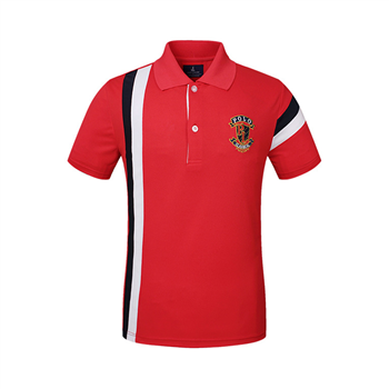 Mens Striped Short Sleeve Polo Shirts