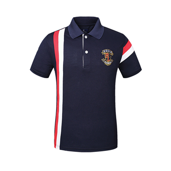 Mens Striped Short Sleeve Polo Shirts