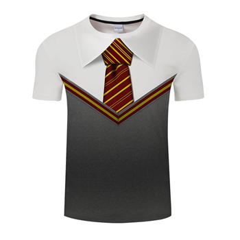 Round neck printed short sleeves