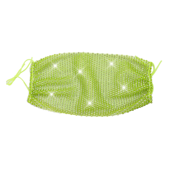 Mesh Rhinestone Star Mask
