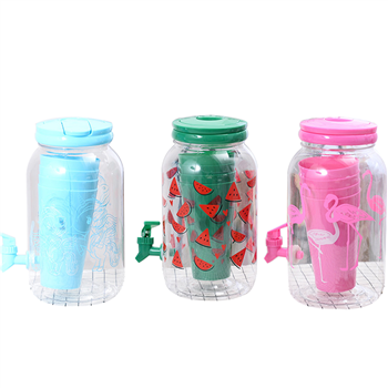 Drink Dispenser with Spigot and cups