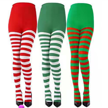 Christmas and Halloween Striped Tights