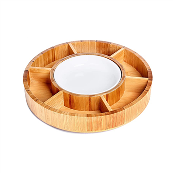 Taco Tray with Detachable Ceramic Dish