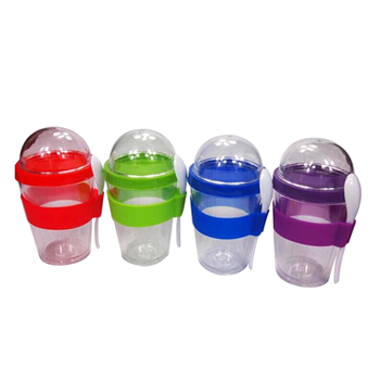 Double Layer Container Cup with Spoon