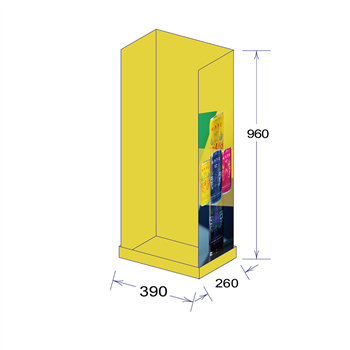 Custom Floor Standing Papercard Material Display Rack Shelf