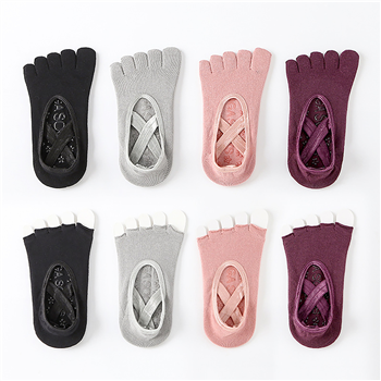 Yoga Socks for Women with Grip & Non Slip Toeless Half Toe Socks 