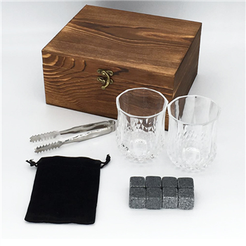 Whiskey Stones and Glass Set