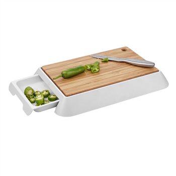  Wood Cutting Board with Tray
