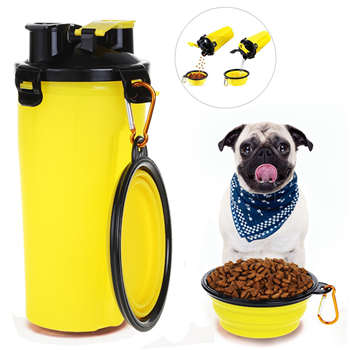 Pet Food Container with Collapse Bowls