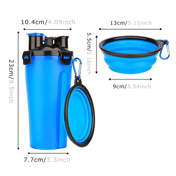 Pet Food Container with Collapse Bowls