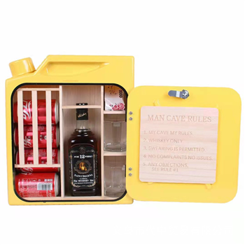 Mini Gasoline Barrel Wine Cabinet Display