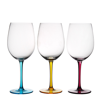 Wine Glass with Colored Base