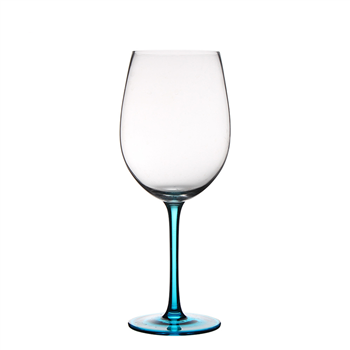 Wine Glass with Colored Base