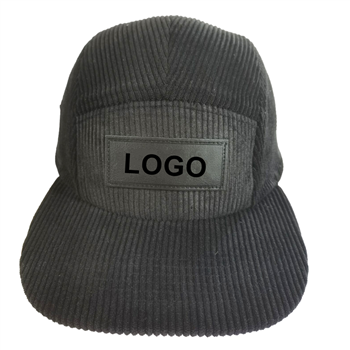 Corduroy Leather Patch Hat