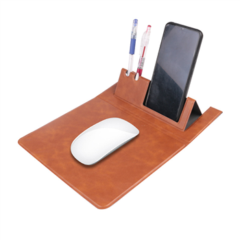 PU Mouse Pad With Phone Stand