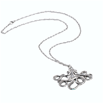 Silver Plated Zinc Alloy Sea Life Animal Souvenirs Kraken Cthulhu Steampunk Octopus Necklaces