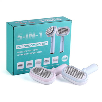 5 in 1 Pet Self-cleaning Grooming Brush 