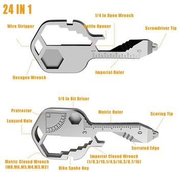 24 in 1 Multifunction Key Shaped Tool