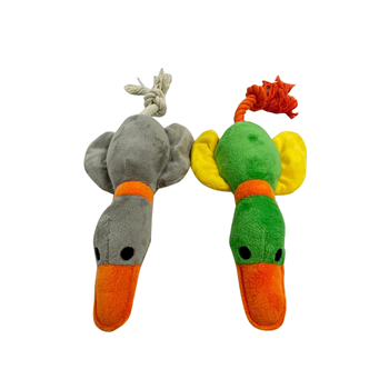 Squeaker for pets-Wild goose with rope