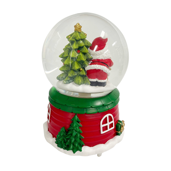 3.15" Christmas Snow Globe with Music Box