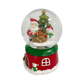 3.93" Christmas Snow Globe with Music Box