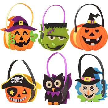 Halloween Trick or Treat Felt Bags