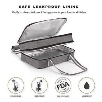 Insulated Expandable Double Casserole Carrier 