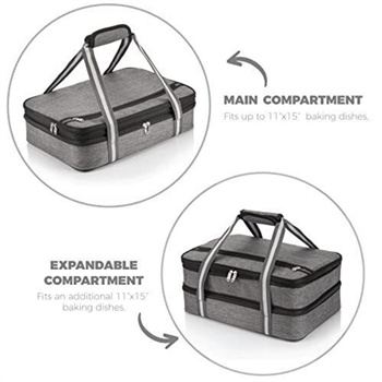 Insulated Expandable Double Casserole Carrier 