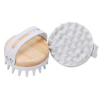 Silicone and Bamboo Massager Brush