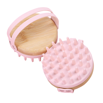 Silicone and Bamboo Massager Brush