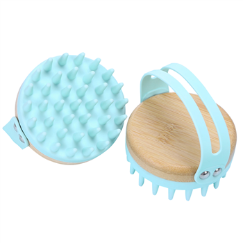 Silicone and Bamboo Massager Brush