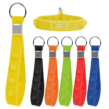 Bubbles Silicone Bracelet Keychain