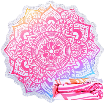 100% Cotton Terry 350 gsm Round Beach Towel