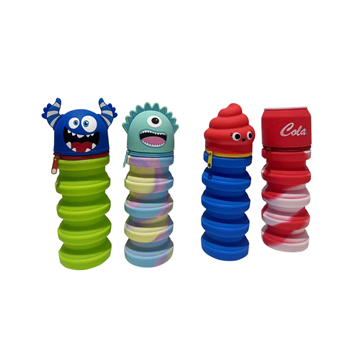 Cartoon Silicone Foldable Pen Holder