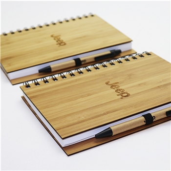 A5 Bamboo Spiral Notebook with Pen