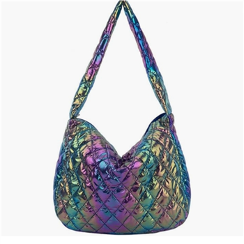 Quilted Iridescent tote Bag