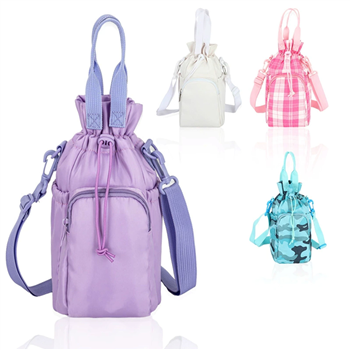 Drawstring Crossbody Bottle Bag